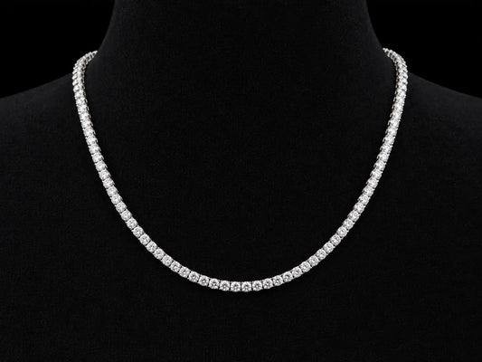 14K White Gold 37.88 CTW Diamond Tennis Chain – 4.4mm | 22 Incheskt white gold Angelica Jewellers