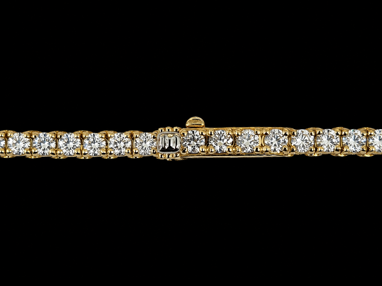 14K Yellow Gold 3.24 CT Natural Diamond Crown-Setting Tennis Bracelet 3.85MM (Copy) Angelica Jewellers