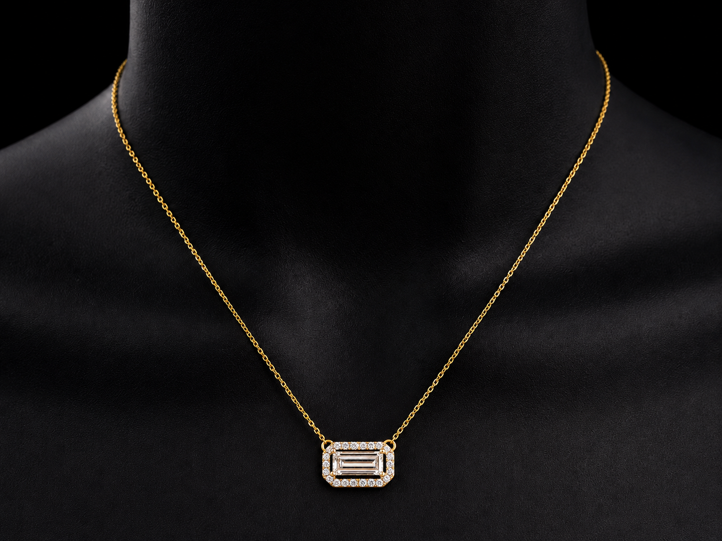 14K Yellow Gold Diamond Triangle Choker Necklace – 0.42 CTW SI G-H Diamonds | Adjustable 12–14 Inches (Copy) Angelica Jewellers