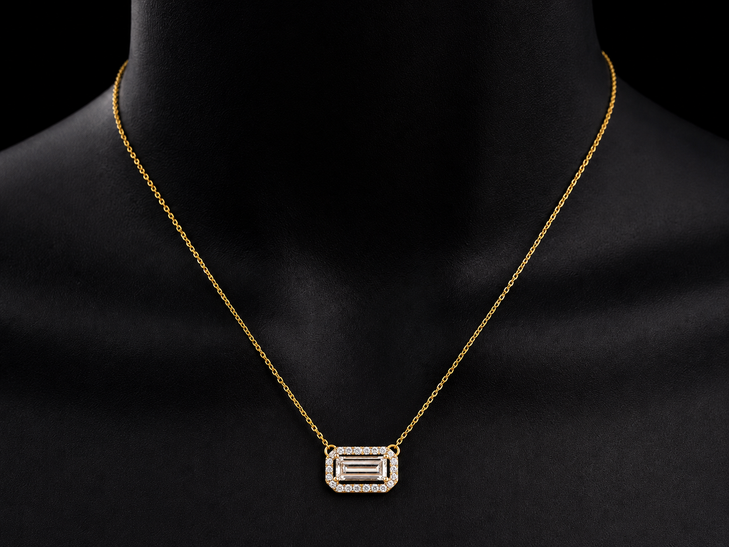 14K Yellow Gold Diamond Triangle Choker Necklace – 0.42 CTW SI G-H Diamonds | Adjustable 12–14 Inches (Copy) Angelica Jewellers