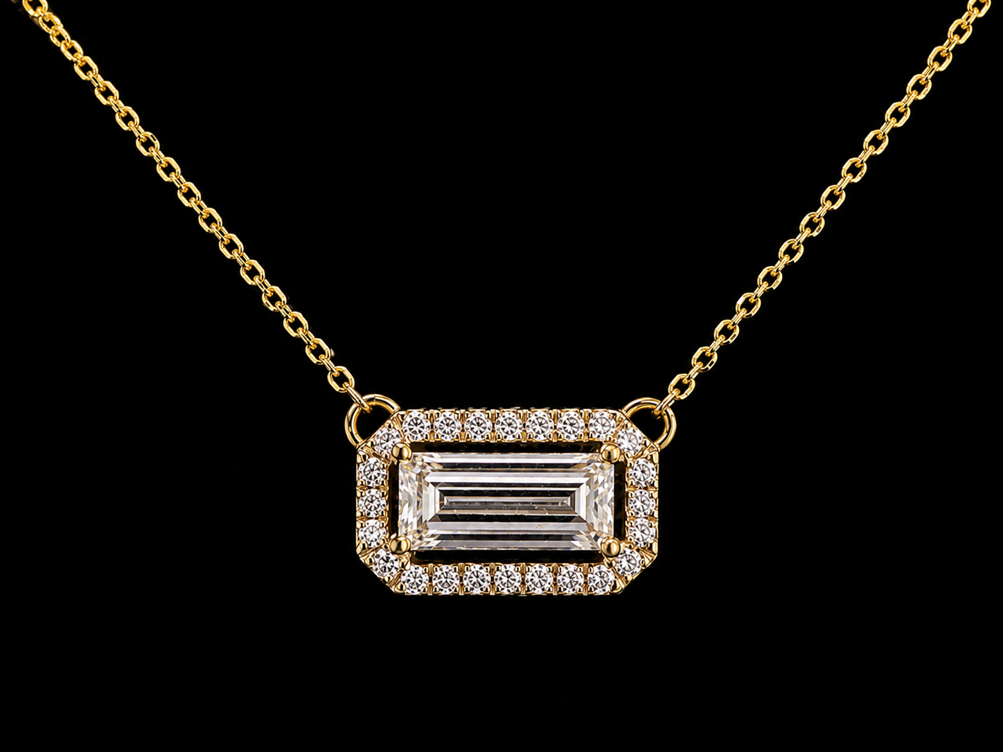 14K Yellow Gold Diamond Triangle Choker Necklace – 0.42 CTW SI G-H Diamonds | Adjustable 12–14 Inches (Copy) Angelica Jewellers