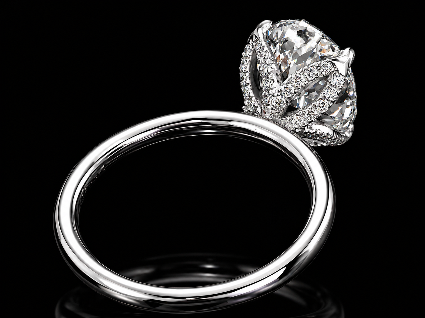 14K Yellow Gold Radiant Lab-Grown Diamond Engagement Ring – 3.05 CT E VVS2 IGI Certified | Hidden Diamond Halo (Copy) Angelica Jewellers