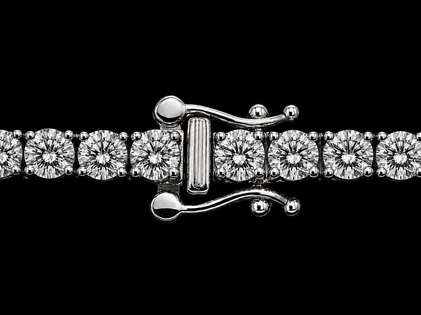 Orion 14kt Tennis Necklace -37.88 ct - Signature Diamond Quality VVS F+ Triple X -4.4 mm (Copy) Angelica Jewellers