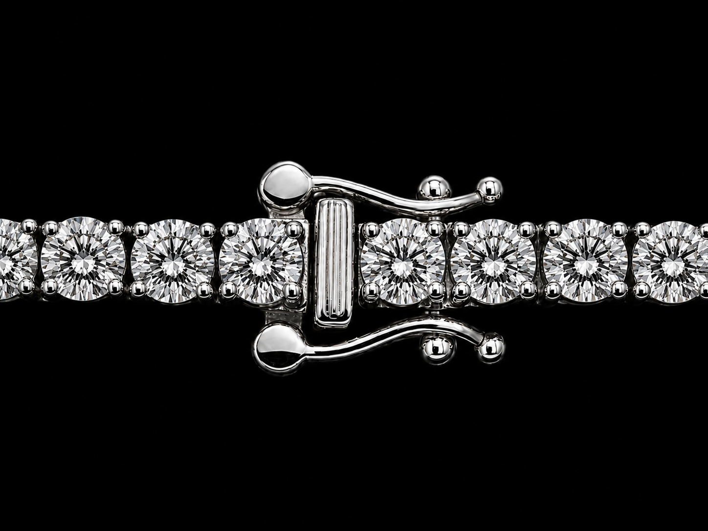 Orion 14kt Tennis Necklace -37.88 ct - Signature Diamond Quality VVS F+ Triple X -4.4 mm (Copy) Angelica Jewellers