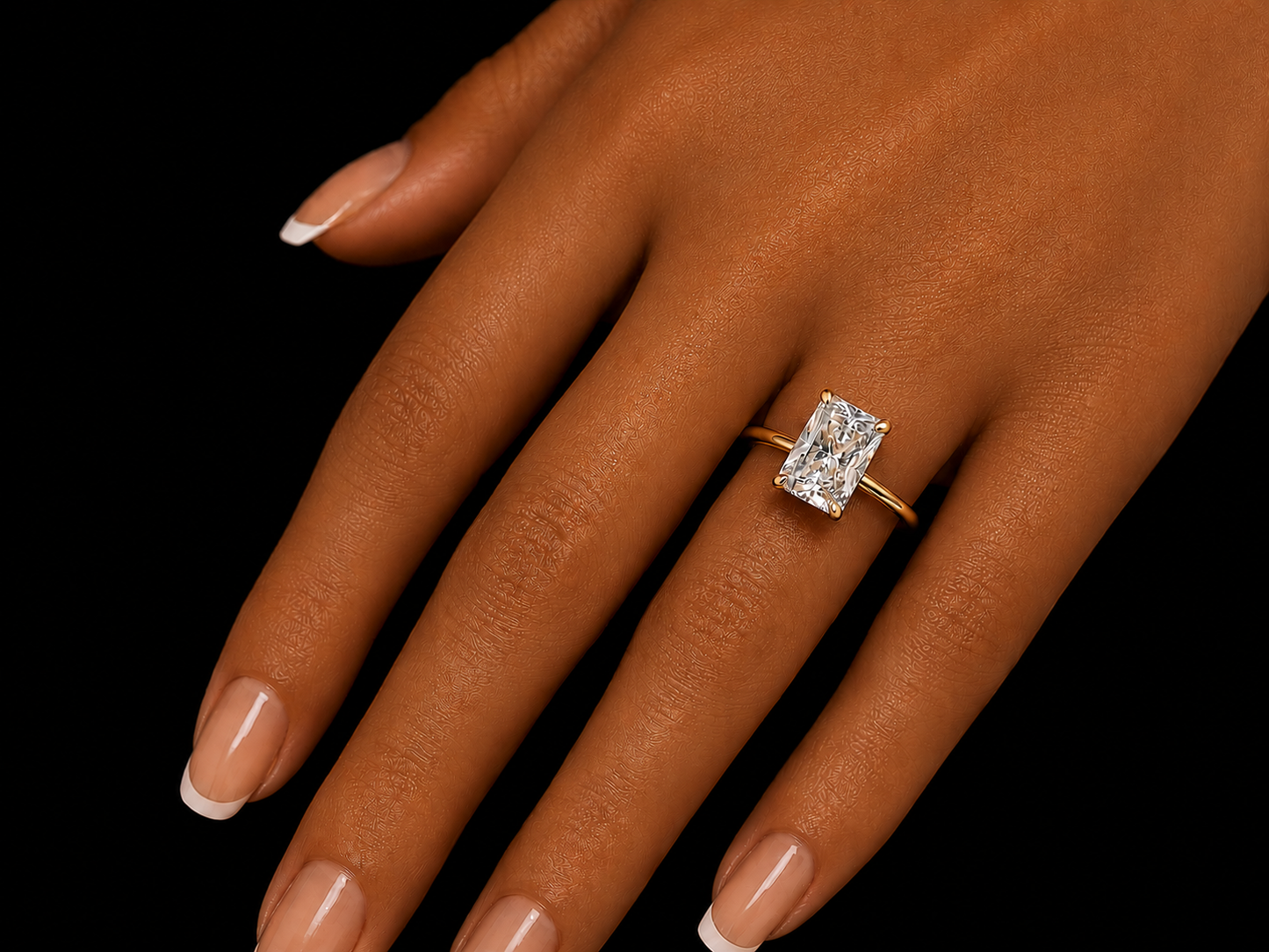 14K Yellow Gold Emerald-Cut Bezel Engagement Ring – 2.09 CT E VVS2 IGI Certified Lab Grown Diamond (Copy) Angelica Jewellers