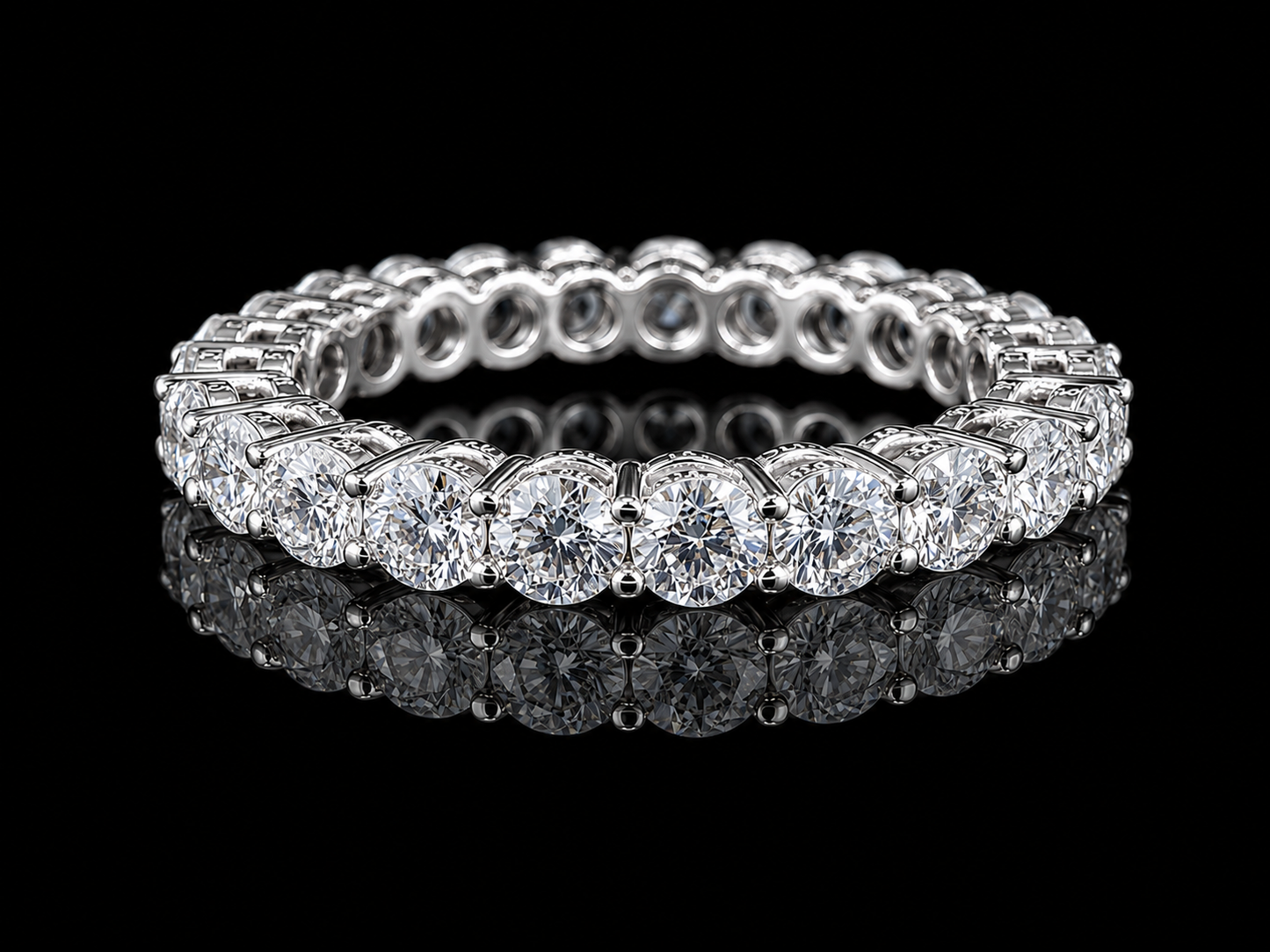 14K Yellow Gold Classic Eternity Band | 2.00 CTW VVS F+ Excellent Cut Lab-Grown Diamond Ring | 2.8 mm Angelica Jewellers