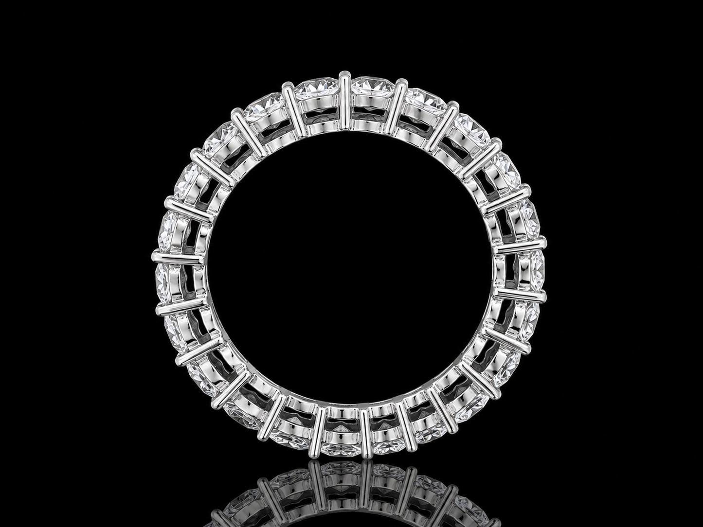 14K Yellow Gold Classic Eternity Band | 2.00 CTW VVS F+ Excellent Cut Lab-Grown Diamond Ring | 2.8 mm Angelica Jewellers