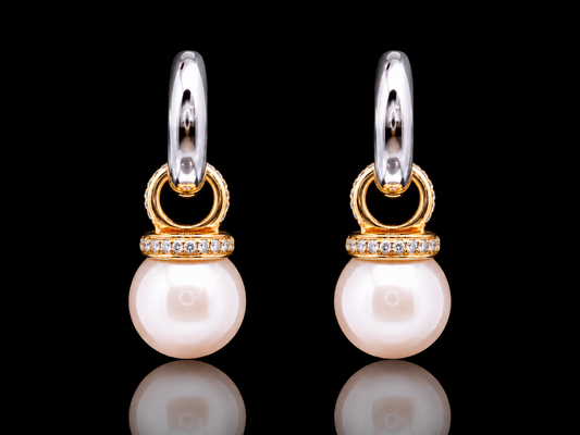 14K White Gold Marquise Diamond Hoop Earrings – 1.66 CT Natural Diamonds | 26.5 mm (Copy)