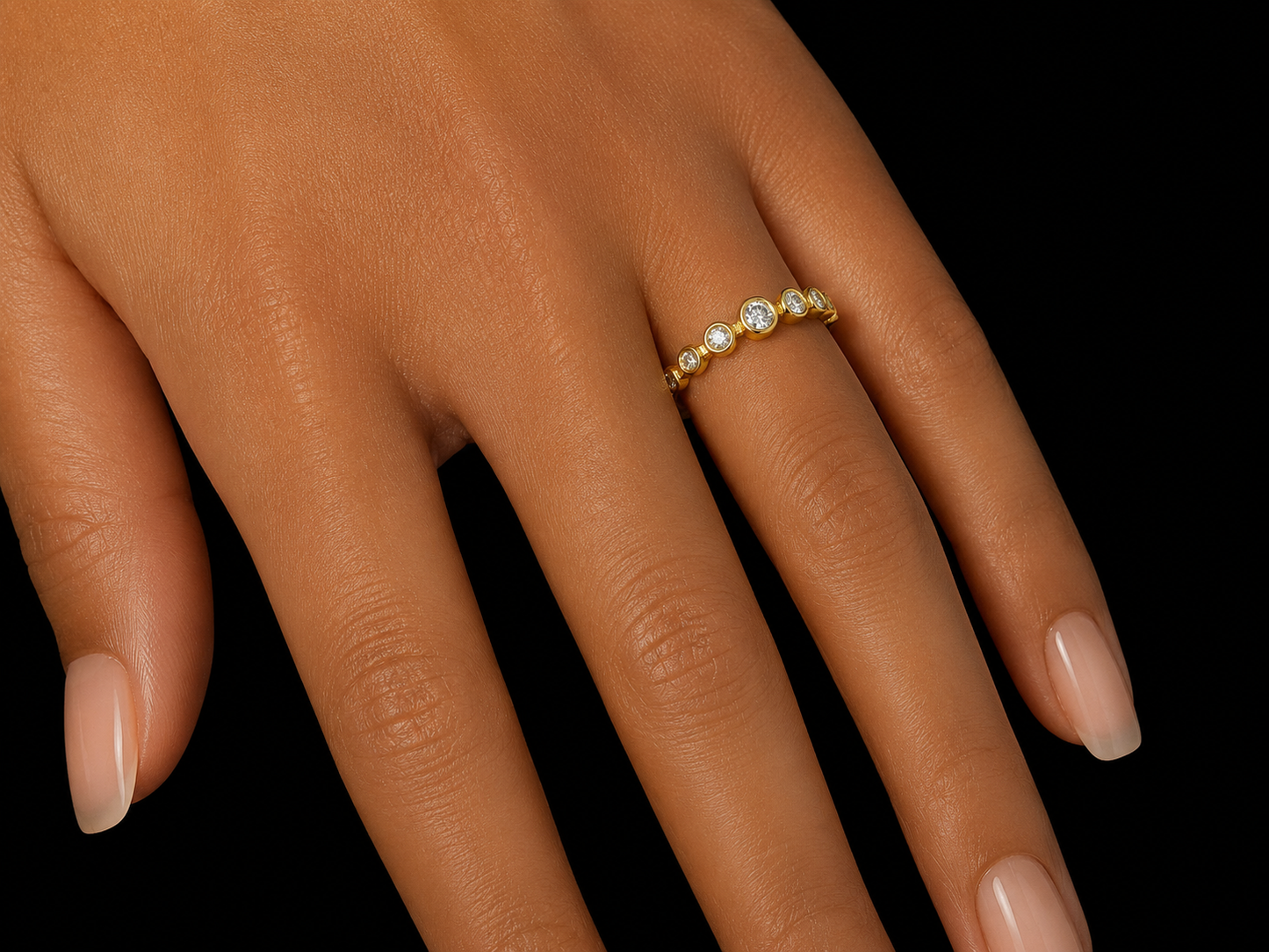 14K Yellow Gold Bezel-Set Diamond Ring – 0.26 CTW