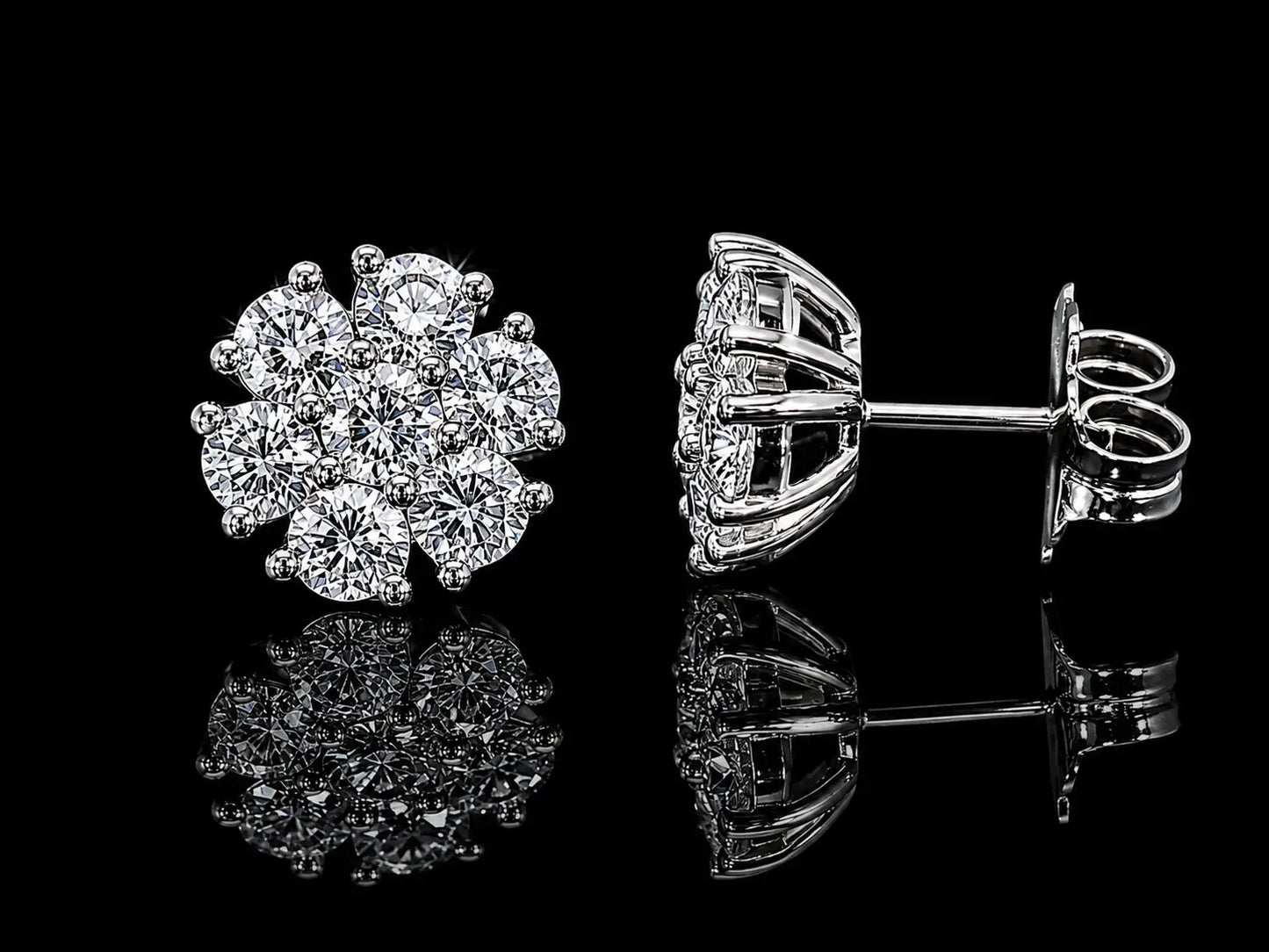 14K 1.54CT T.D.W LAB DIAMOND EARRINGS 9MM Angelica Jewellers