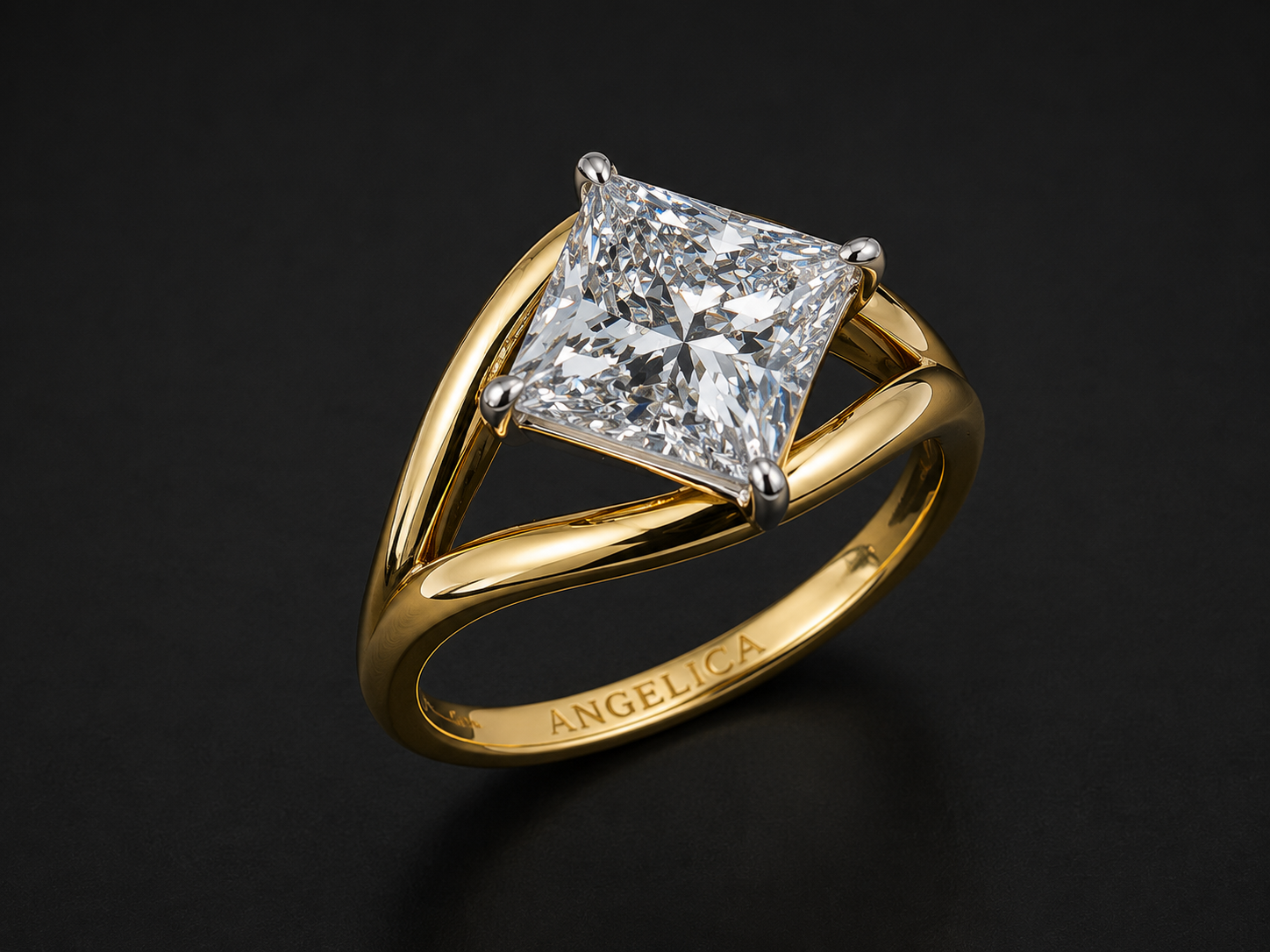 14K Yellow Gold Marquise Lab Diamond Engagement Ring – 2.99 CTW (Copy) Angelica Jewellers
