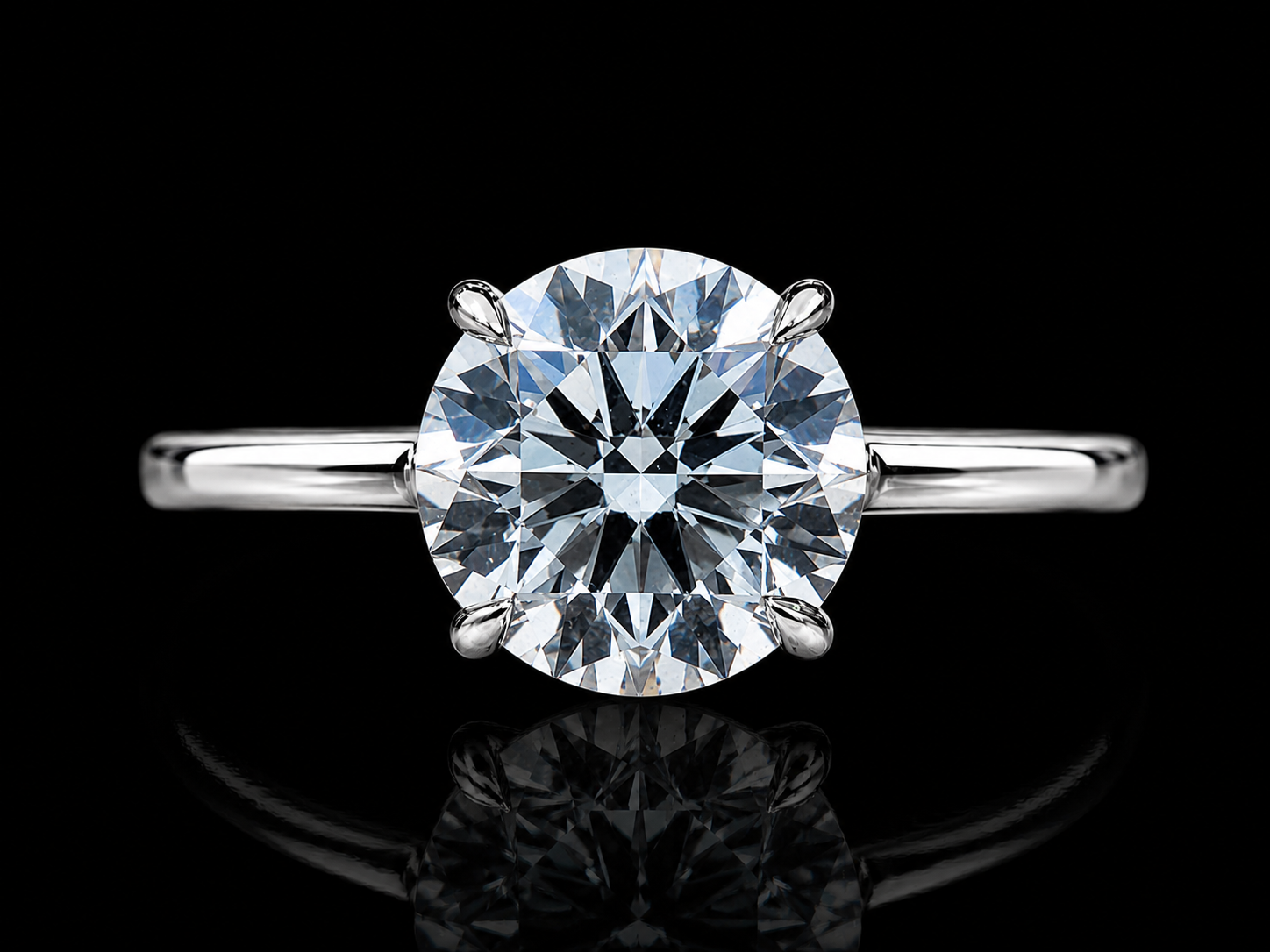 14K White Gold IGI Certified 3.00 CT Round Brilliant Diamond Engagement Ring (Copy) Angelica Jewellers