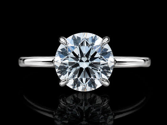 14K White Gold IGI Certified 2.32 CT Round Brilliant Diamond Engagement Ring Angelica Jewellers