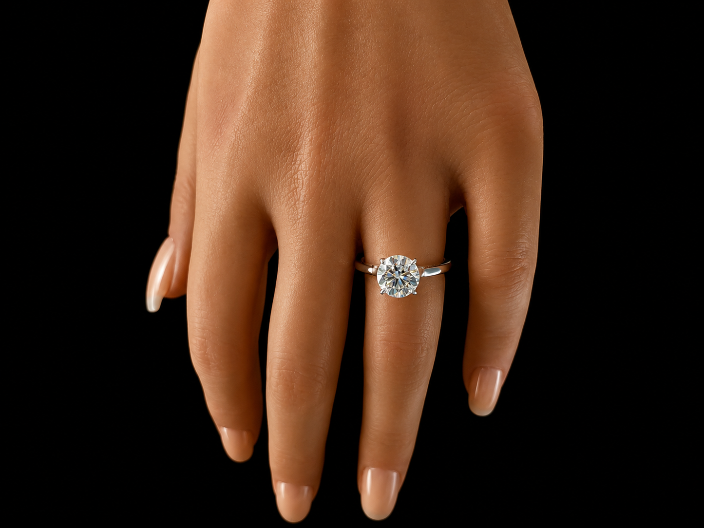 14K White Gold IGI Certified 3.00 CT Round Brilliant Diamond Engagement Ring (Copy) Angelica Jewellers
