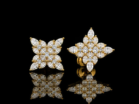 14K YELLOW GOLD MARQUISE, ROUND AND PEAR VVS F+ DIAMOND Angelica Jewellers