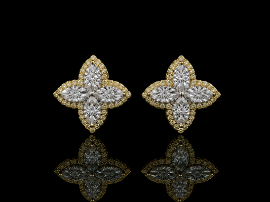 10K YELLOW GOLD DIAMOND EARRINGS