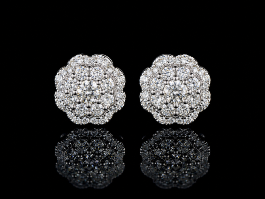 10K WHITE GOLD DIAMOND EARRINGS