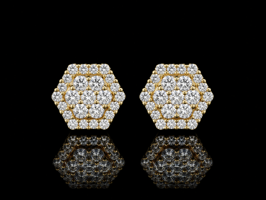 10K YELLOW GOLD DIAMOND EARRINGS