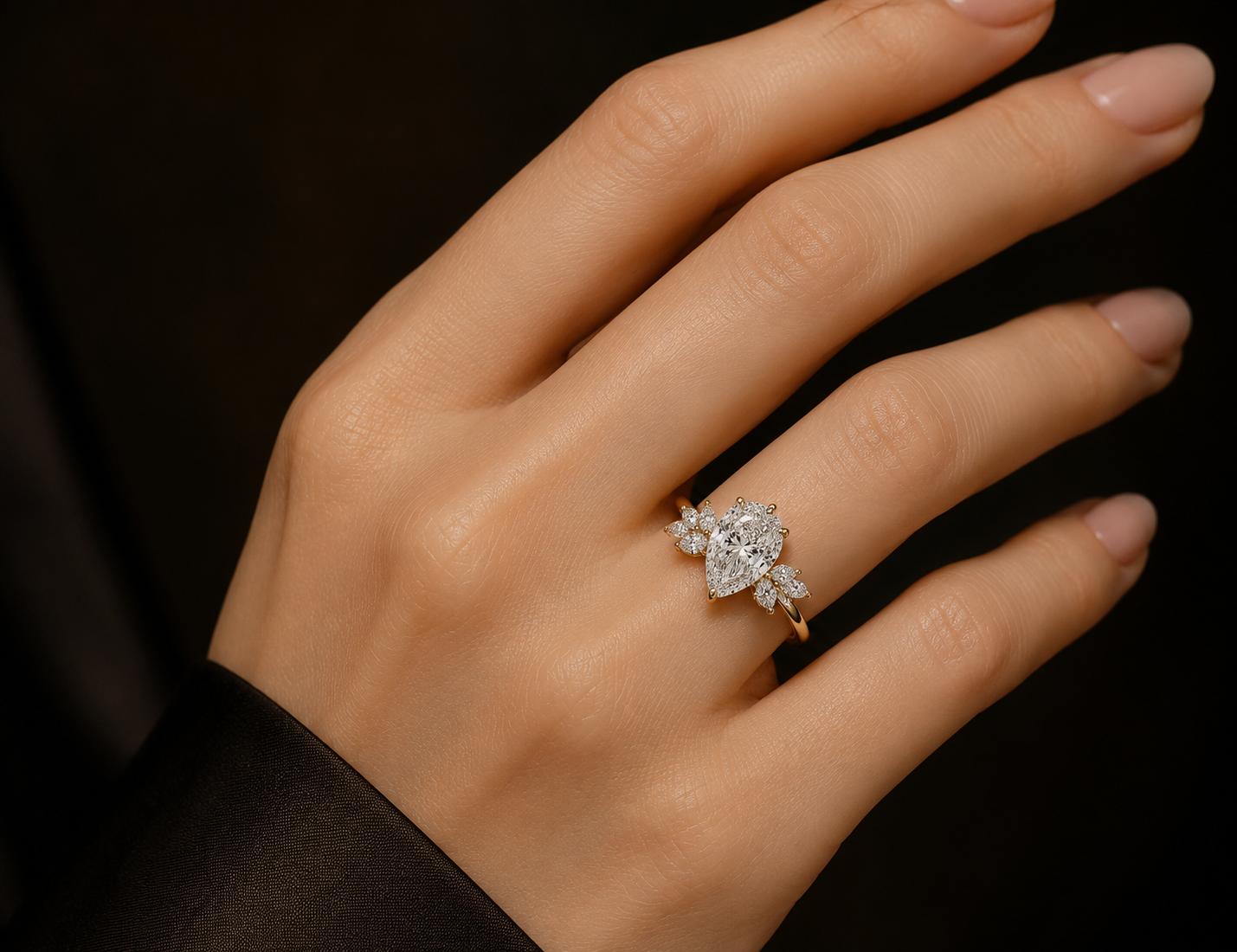 18K Yellow Gold Lab Diamond Engagement Ring – 5.72 ct Total – IGI Certified