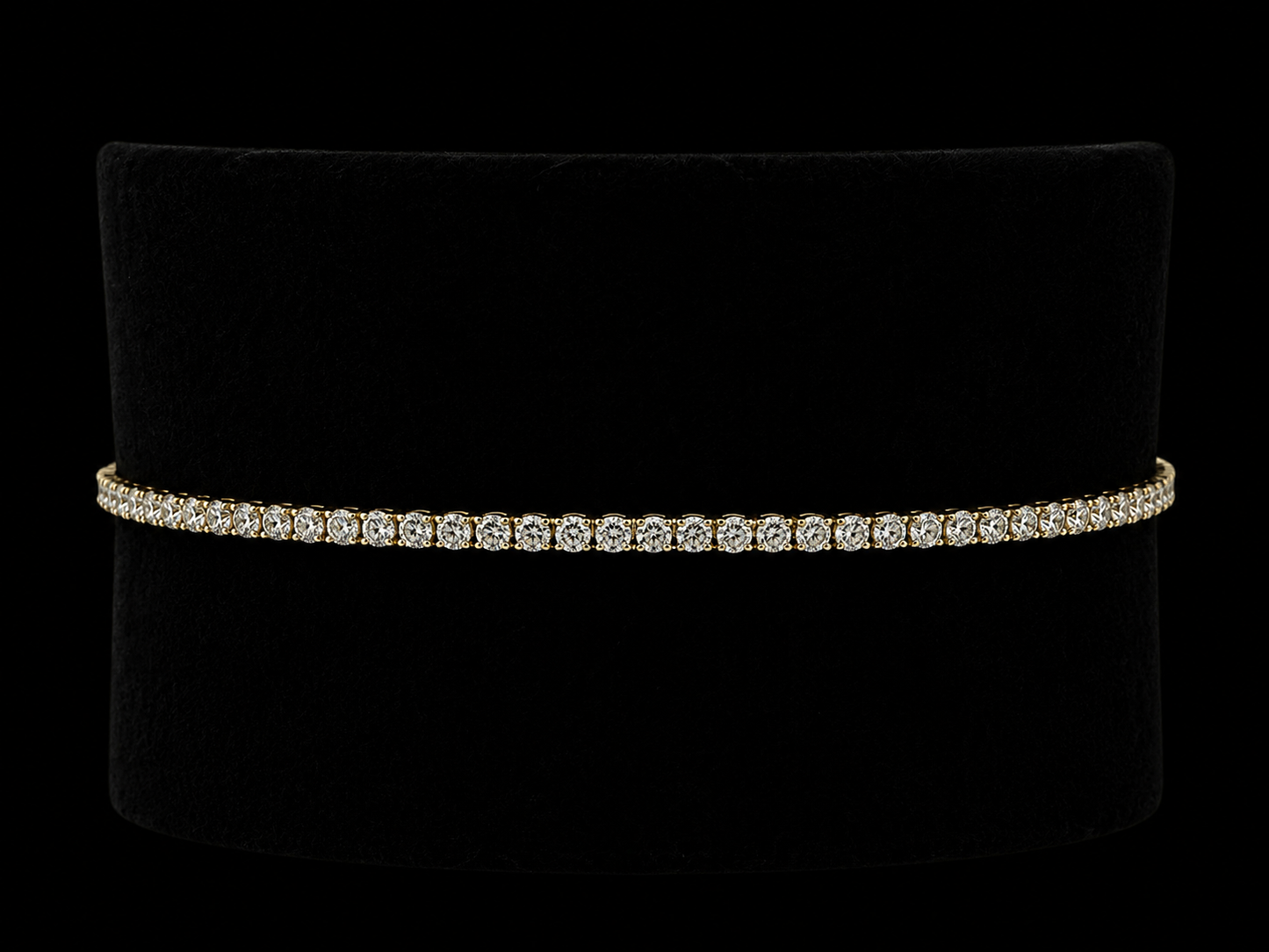 14K ROSE GOLD 2.25MM VVS F+ DIAMOND TENNIS BRACELET