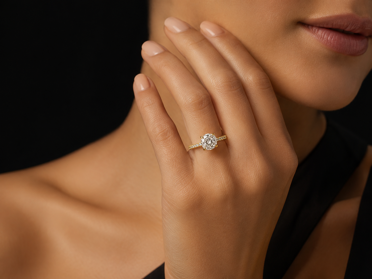18K Yellow Gold Lab-Grown Round Diamond Engagement Ring – 2.53 CTW IGI Certified Angelica Jewellers