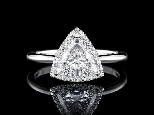 14K White Gold Lab-Grown Trilliant Cut Diamond Engagement Ring – 1.72 CTW IGI Certified Angelica Jewellers
