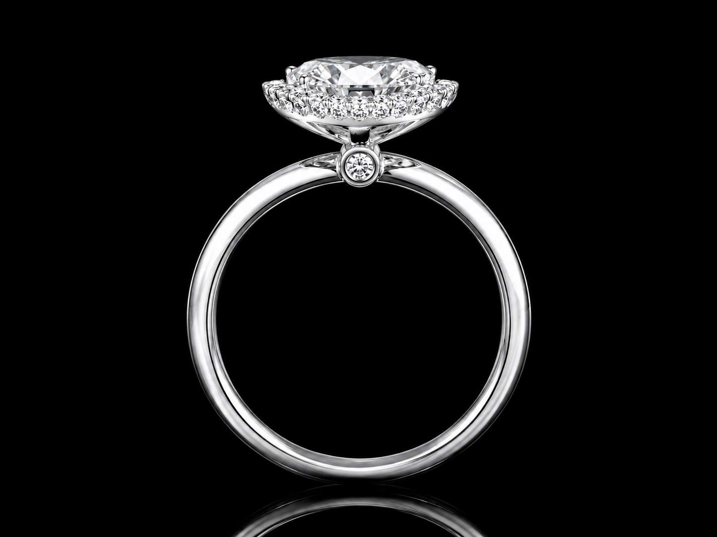 14K White Gold Lab-Grown Trilliant Cut Diamond Engagement Ring – 1.72 CTW IGI Certified