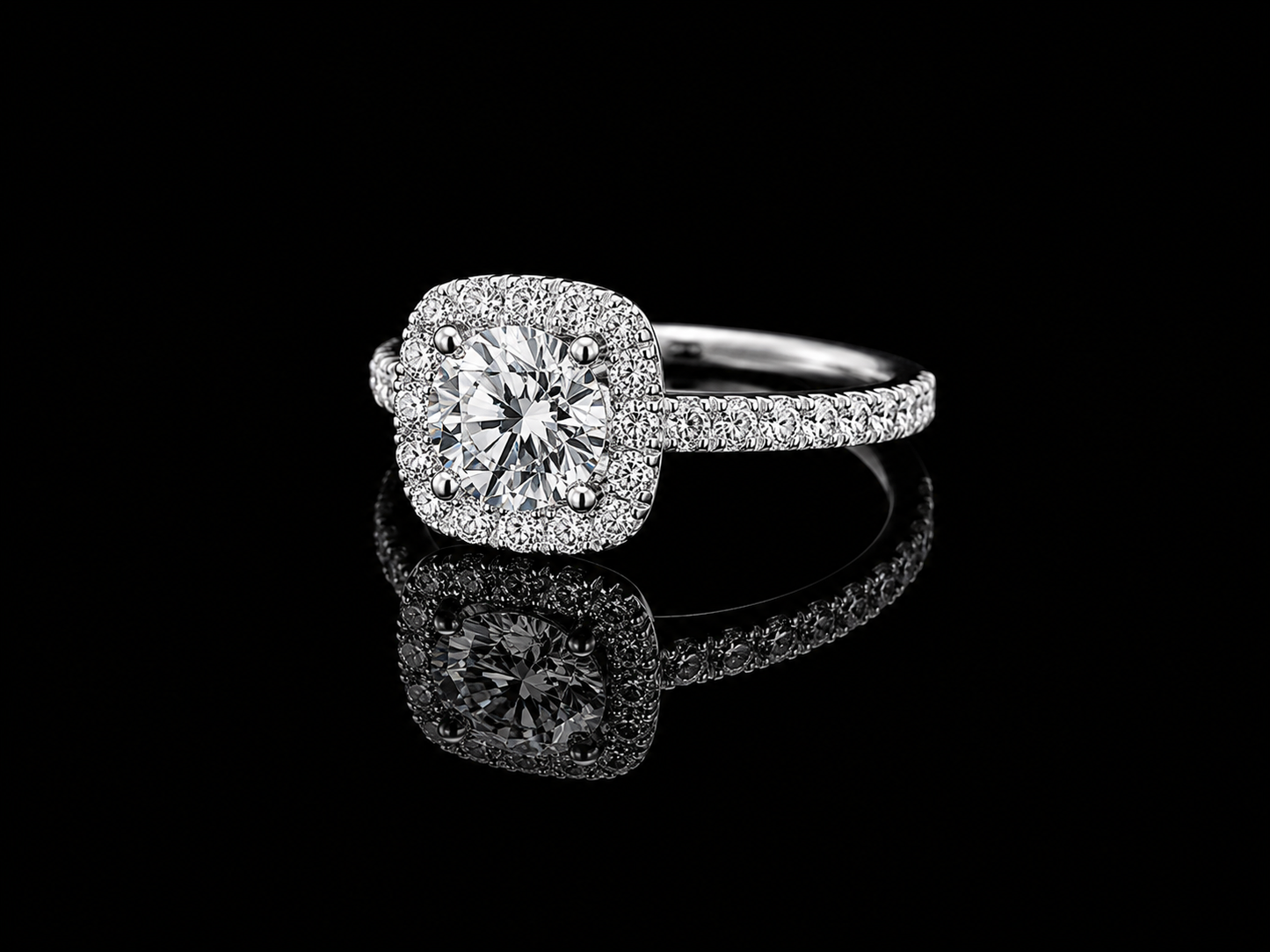 14K White Gold Lab-Grown Diamond Halo Bridal Set – 1.95 CTW IGI Certified Angelica Jewellers