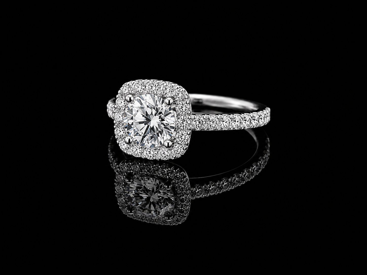 14K White Gold Lab-Grown Diamond Halo Bridal Set – 1.95 CTW IGI Certified Angelica Jewellers
