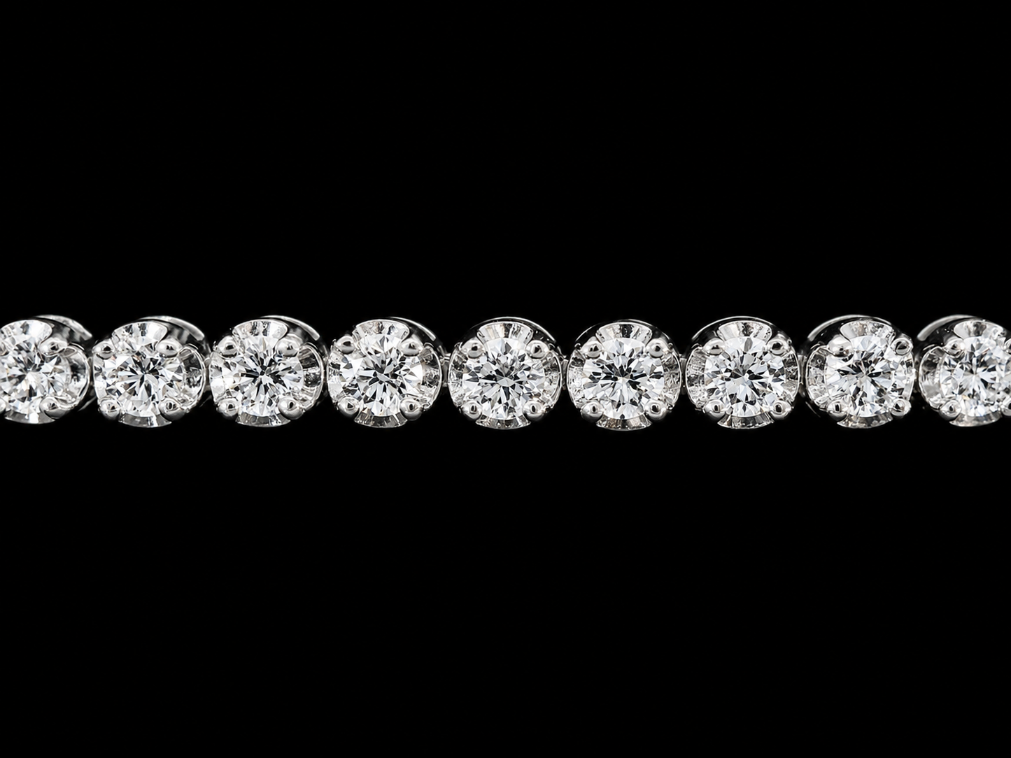 14K WHITE GOLD 3.55MM VVS F+ DIAMOND TENNIS BRACELET Angelica Jewellers