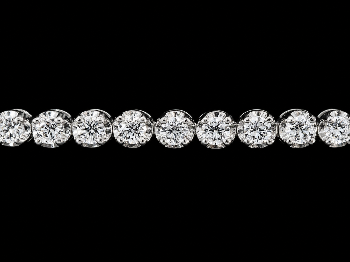 14K WHITE GOLD 3.55MM VVS F+ DIAMOND TENNIS BRACELET Angelica Jewellers