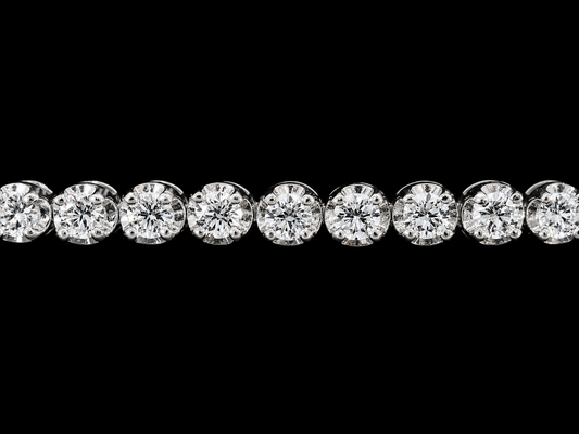 14K WHITE GOLD 3.55MM VVS F+ DIAMOND TENNIS BRACELET
