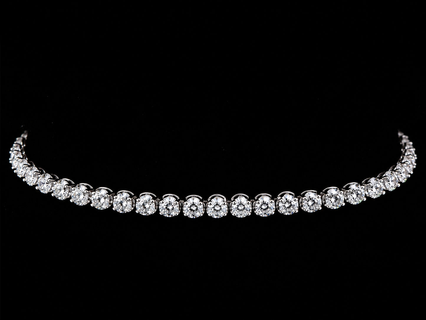 14K WHITE GOLD 3.55MM VVS F+ DIAMOND TENNIS BRACELET Angelica Jewellers