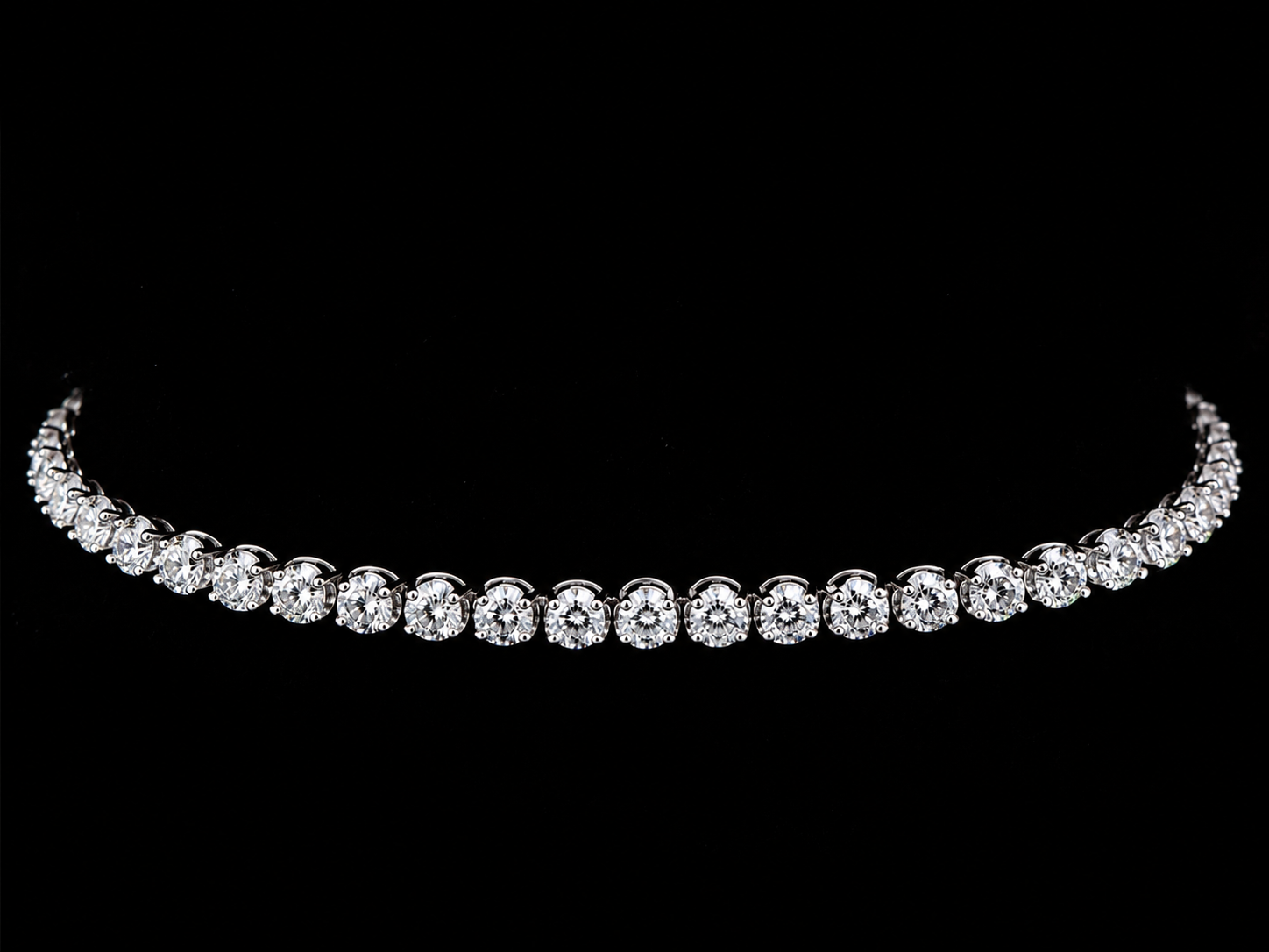14K WHITE GOLD 3.55MM VVS F+ DIAMOND TENNIS BRACELET Angelica Jewellers