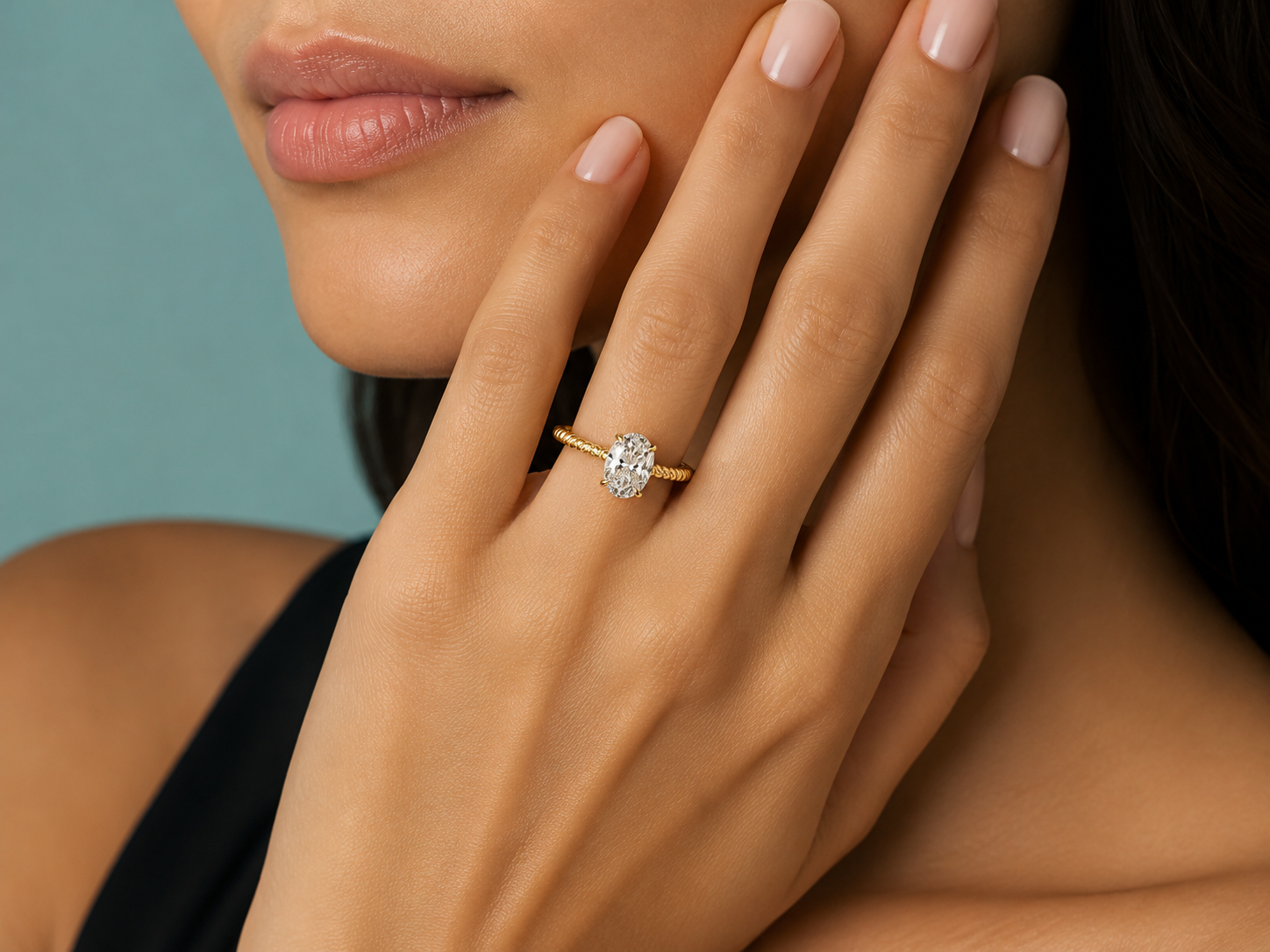 18K Yellow Gold Lab-Grown Diamond Oval Cut Engagement Ring – 0.73 CT IGI Certified Angelica Jewellers