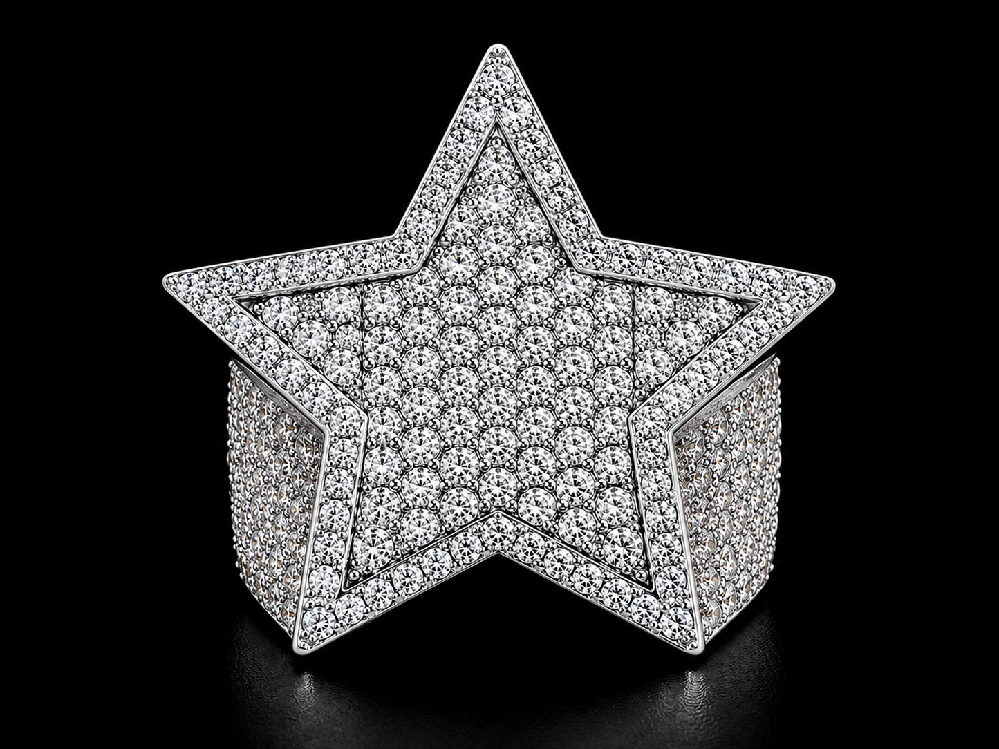 Angelica Signature 7.15 CT Diamond Star Ring – 10K White Gold