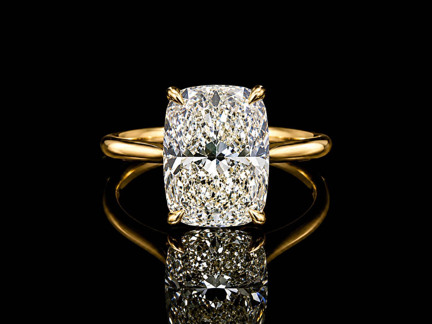 18K Yellow Gold Lab-Grown Diamond Radiant Cut Engagement Ring – 3.18 CTW IGI Certified Angelica Jewellers