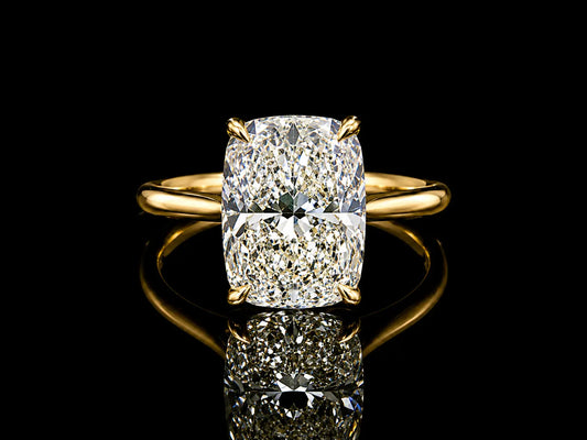 18K Yellow Gold Lab-Grown Diamond Radiant Cut Engagement Ring – 3.18 CTW IGI Certified Angelica Jewellers