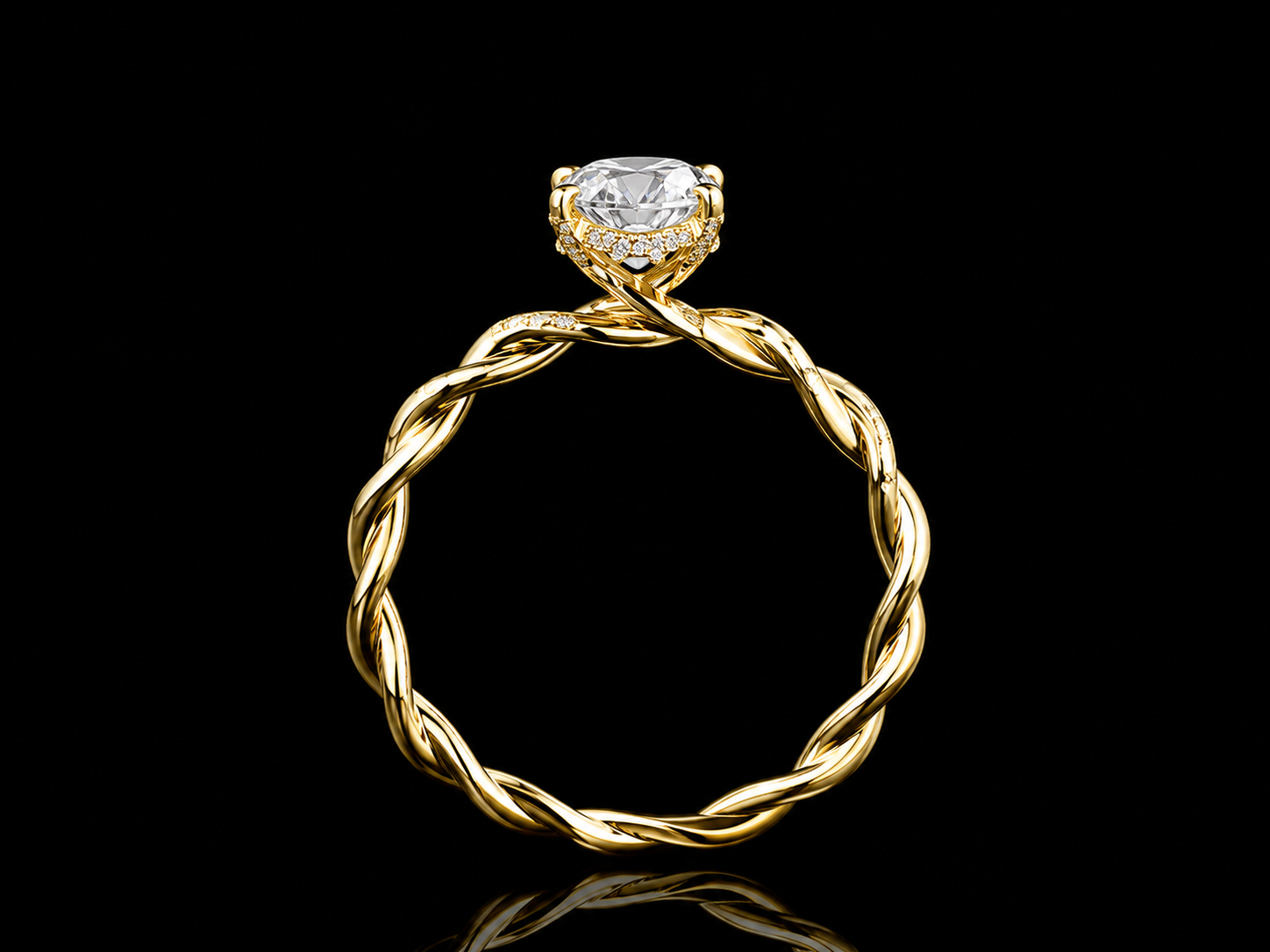 18K Yellow Gold Lab-Grown Diamond Oval Cut Engagement Ring – 2.04 CTW IGI Certified Angelica Jewellers