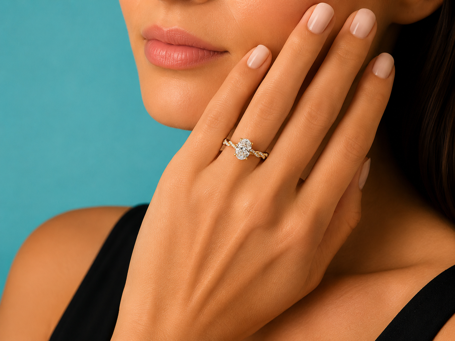 18K Yellow Gold Lab-Grown Diamond Oval Cut Engagement Ring – 2.04 CTW IGI Certified Angelica Jewellers