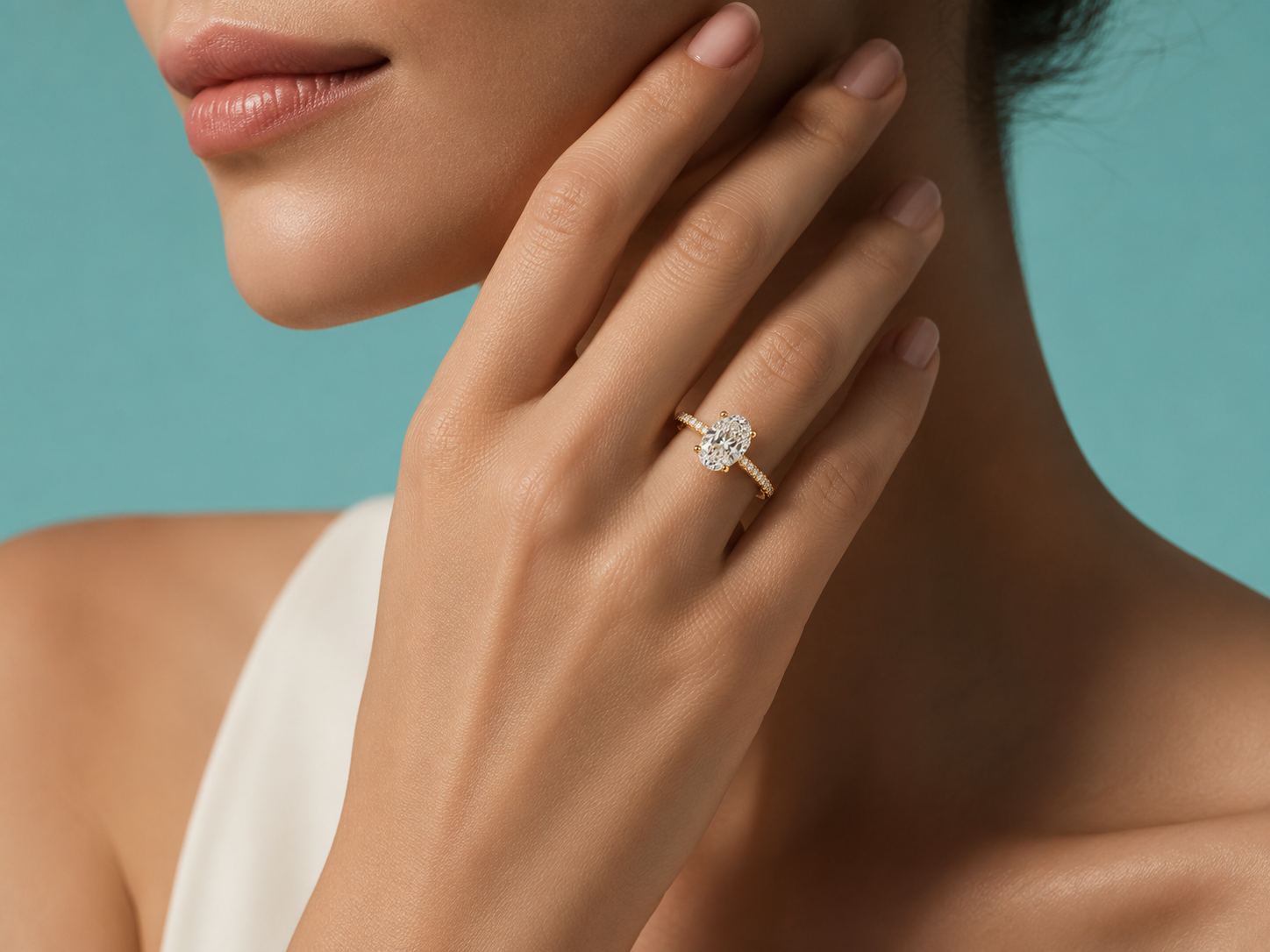18K Yellow Gold Lab-Grown Diamond Oval Cut Engagement Ring – 2.54 CTW IGI Certified Angelica Jewellers