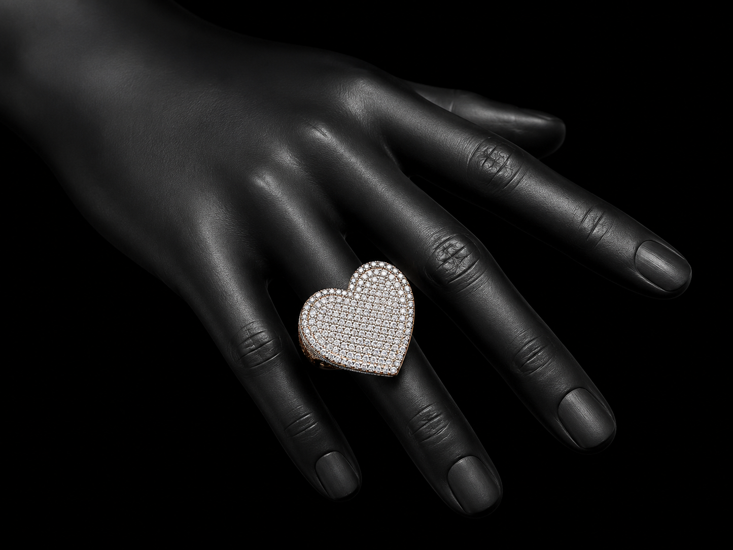 14K Rose & White Gold Diamond Heart Ring – 8.65 Carat Diamond Statement Ring Angelica Jewellers