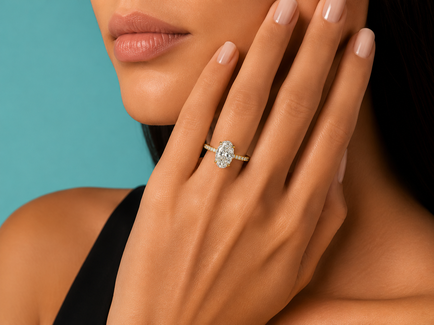 18K Yellow Gold Lab-Grown Diamond Oval Cut Engagement Ring – 2.93 CTW IGI Certified Angelica Jewellers