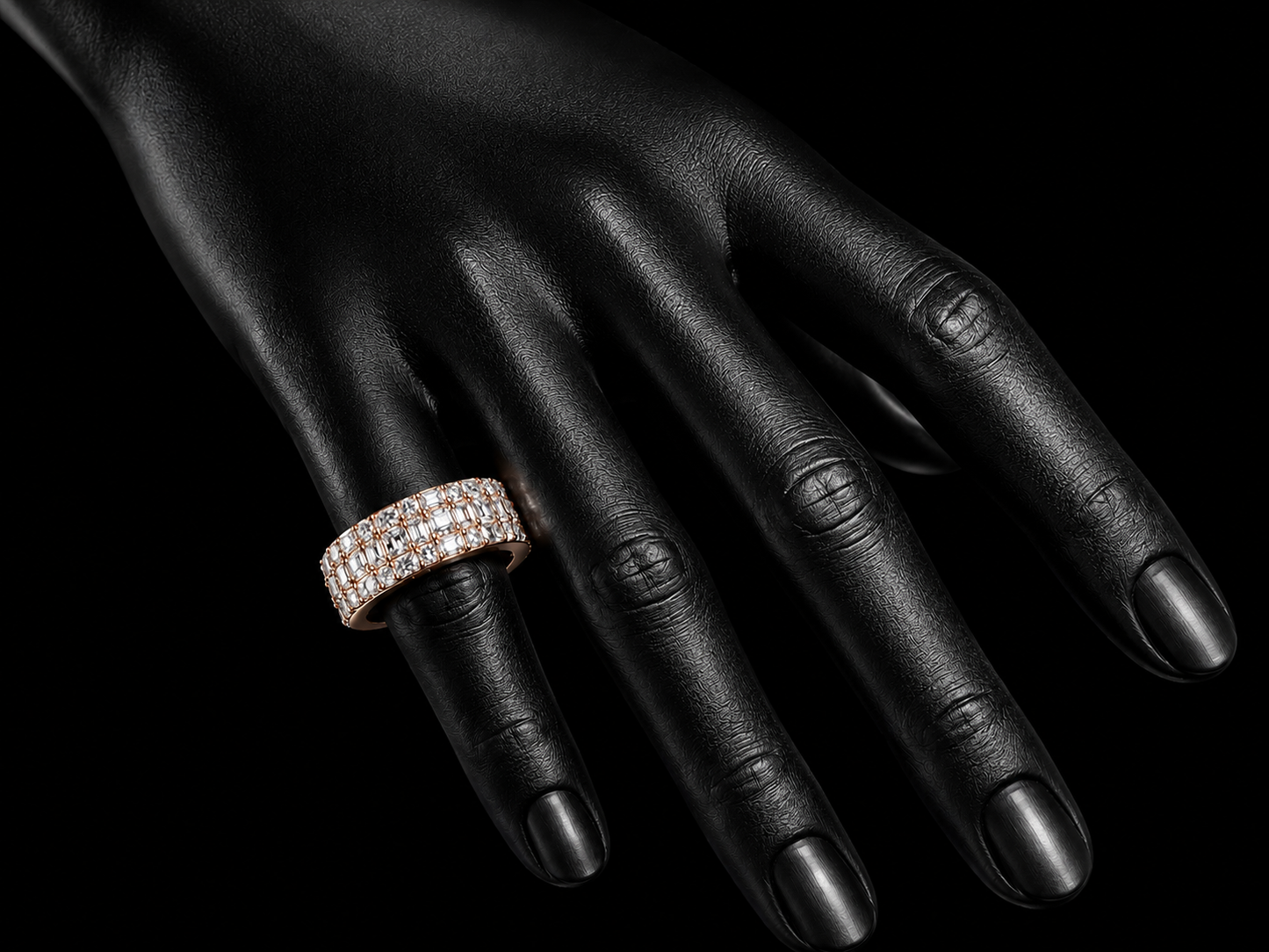Alliance ÉTERNITÉ EN OR ROSE 10K 6,38 CT DE DIAMANTS EN VVS F+ 
