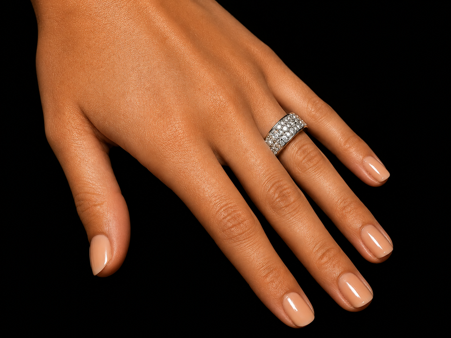 10K White Gold Lab-Grown Diamond Band Ring – 3.50 CT Total Weight | VVS Clarity, F+ Color Angelica Jewellers
