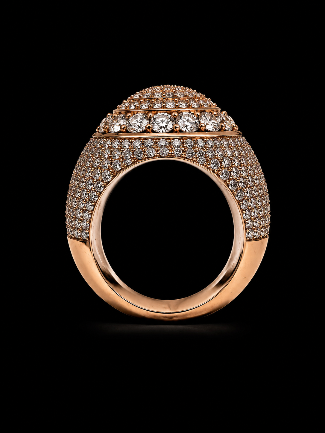 14K Rose Gold Diamond Ring – 5.05 CT Total Weight | VVS Clarity, F+ Color | Signature Collection Angelica Jewellers
