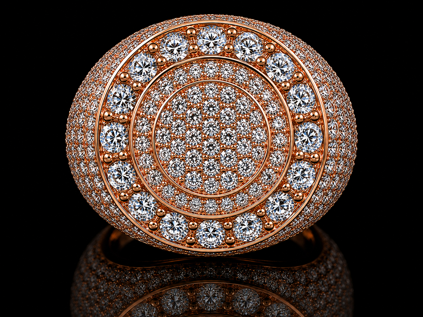 14K Rose Gold Diamond Ring – 5.05 CT Total Weight | VVS Clarity, F+ Color | Signature Collection Angelica Jewellers