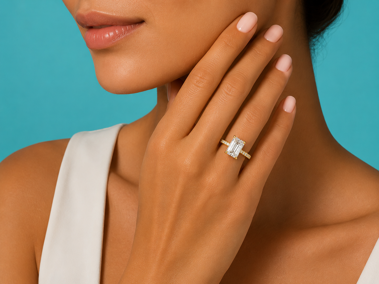 18K Yellow Gold Lab-Grown Diamond Emerald Cut Engagement Ring – 2.51 CTW IGI Certified Angelica Jewellers
