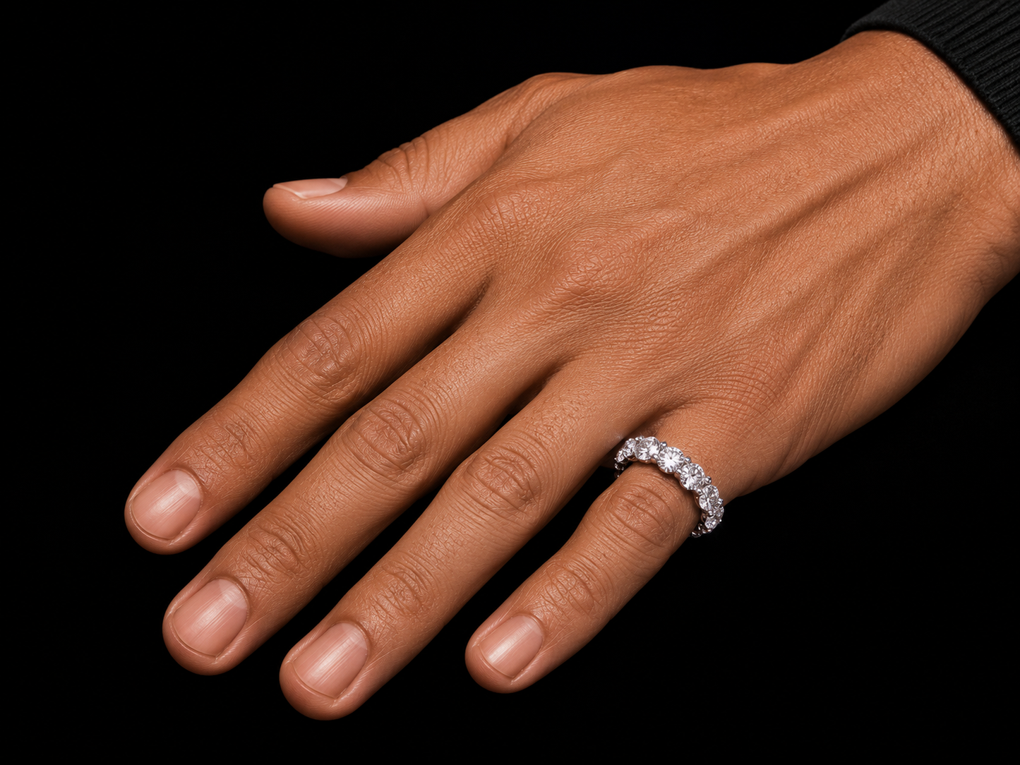 14K White Gold Shared Prong Lab-Grown Oval Cut Full Eternity Band – 5.31 CTW (Copy)