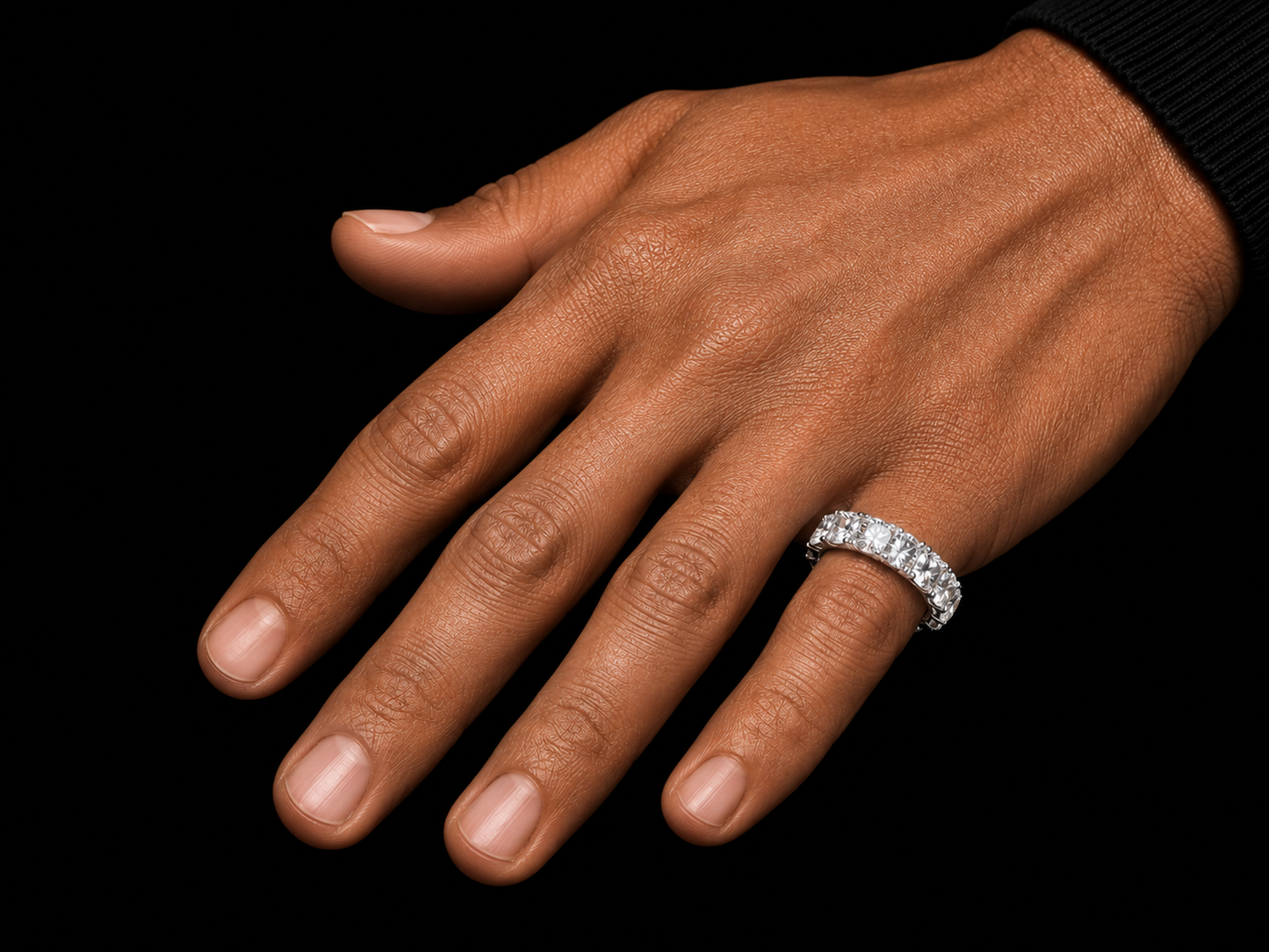 14K White Gold Shared Prong Lab-Grown Radiant Cut Full Eternity Band – 7.00 CTW (Copy)